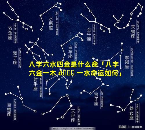 八字六水四金是什么命「八字六金一木 🐟 一水命运如何」